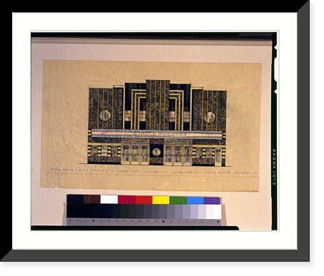 Alterations to a motion picture theater (Circle Theatre"), 2105 Pennsylvania Avenue, N.W., Washington, D.C. Front elevation showing vitrolite treatment", Vintage Wall Art