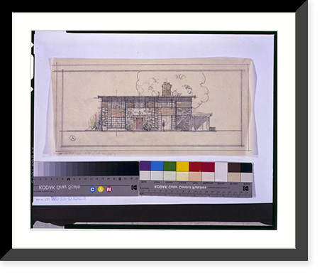 House (residence") for Mr. and Mrs. Ben E. (or F.) Singer, 32nd Street and Ellicott Street, N.W., Washington, D.C. Front elevation", Antique Poster