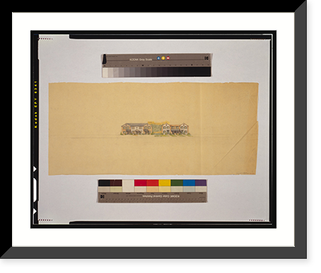 Housing development (Greenbelt Project. Union Green") for Union Homes, Inc., Greenbelt, Maryland Front elevation", Antique Print