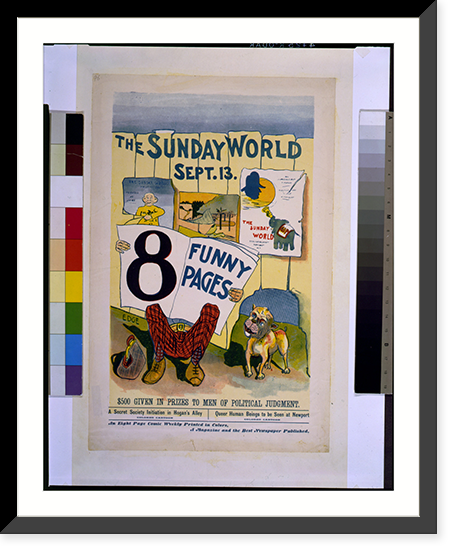 Historic Framed Print, The Sunday World Sept. 13.Edge.,  17-7/8" x 21-7/8"