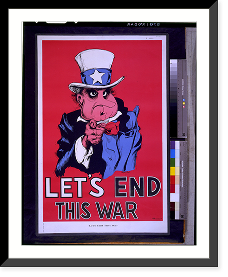 Let's end this war.David High. - 2 Classic, Antique Poster