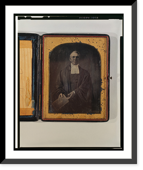 Historic Framed Print, [Occupational portrait of an unidentified clergyman, three-quarter length, facing front, holding Bible] - 2,  17-7/8" x 21-7/8"