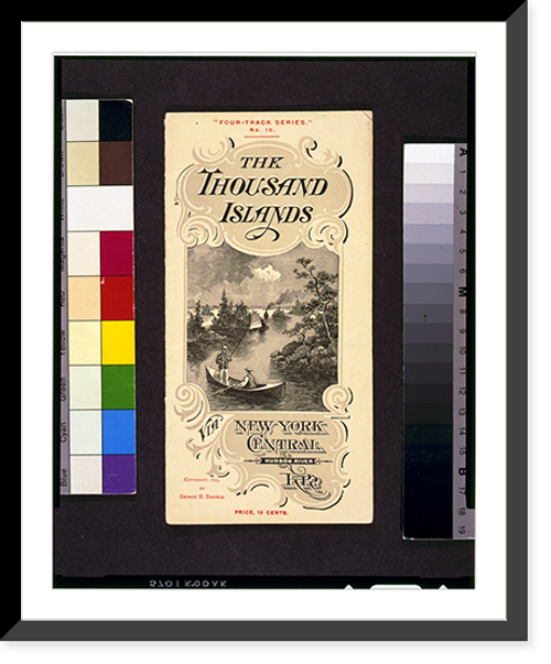 Historic Framed Print, The Thousand Islands via New York Central & Hudson River RR,  17-7/8" x 21-7/8"