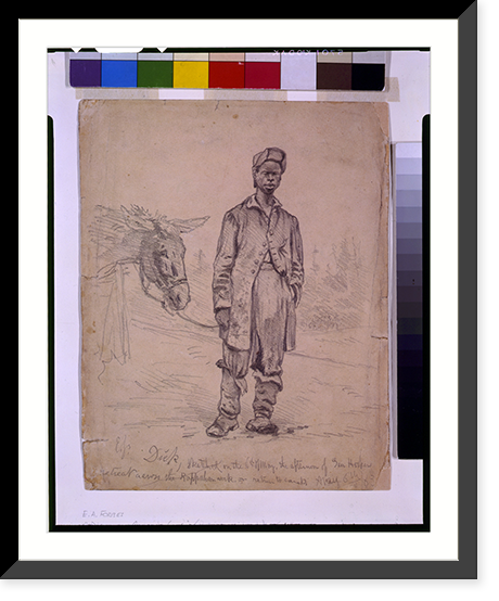 Historic Framed Print, Dick, sketched on the 6th of May, on return to camp.E.F. - 2,  17-7/8" x 21-7/8"