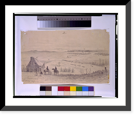 The plains of Manassas, looking towards the Bull Run Mountains, from Gen. T.F. Meagher's headquarters.E. Forbes. - 2 Classic, Antique Print