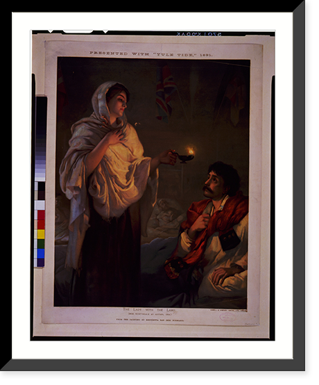 The lady with the lamp (Miss Nightingale at Scutari, 1854) - 2, Vintage Print
