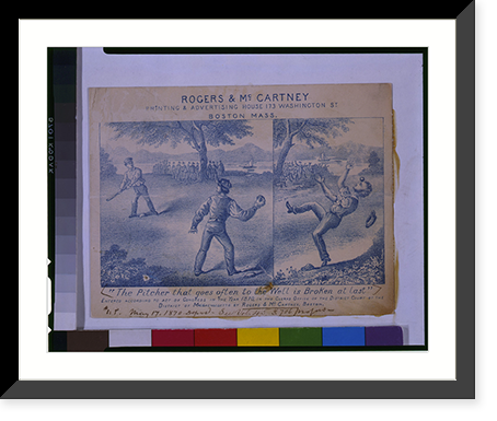 The pitcher that goes often to the well is broken at last - 2, Historic Print