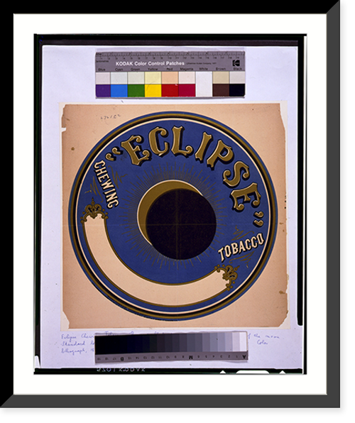 Historic Framed Print, Eclipse chewing tobacco.Wilstach, Baldwin & Co.,  17-7/8" x 21-7/8"