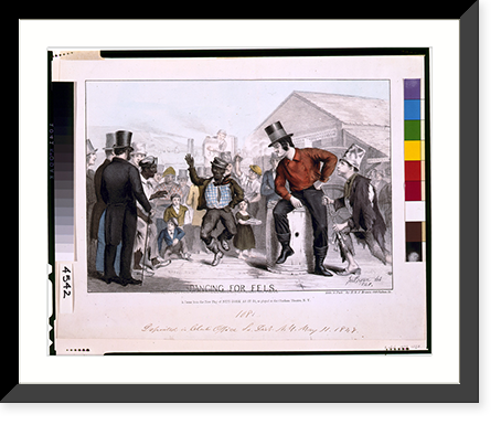 Historic Framed Print, Dancing for eels A scene from the new play of New-York as it is, as played at the Chatham Theatre, N.Y..Jas. Brown del. - 3,  17-7/8" x 21-7/8"