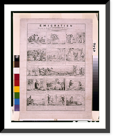Emigration. Detailing the progress and vicissitudes of an emigrant.C.J. Grant, invent. del. & lith. - 2 Classic, Vintage Print