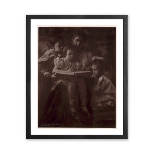 Historic Framed Print, [Woman and children reading].Gertrude K&auml;sebier. - 2,  17-7/8" x 21-7/8"