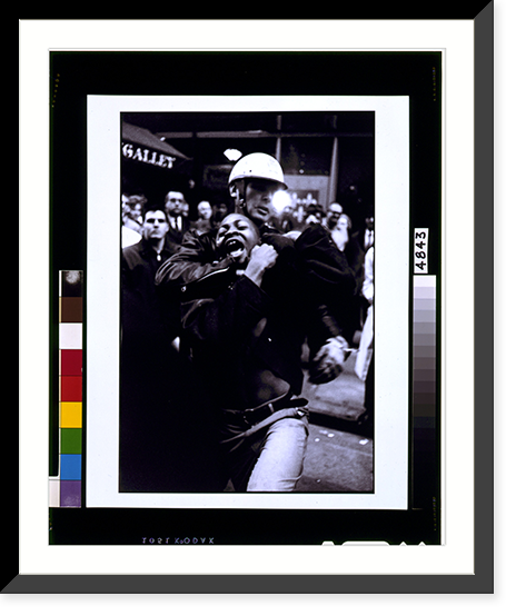 Historic Framed Print, [Atlanta, Georgia. High school student Taylor Washington is arrested at Lebs Delicatessen. His eighth arrest] - 2,  17-7/8" x 21-7/8"