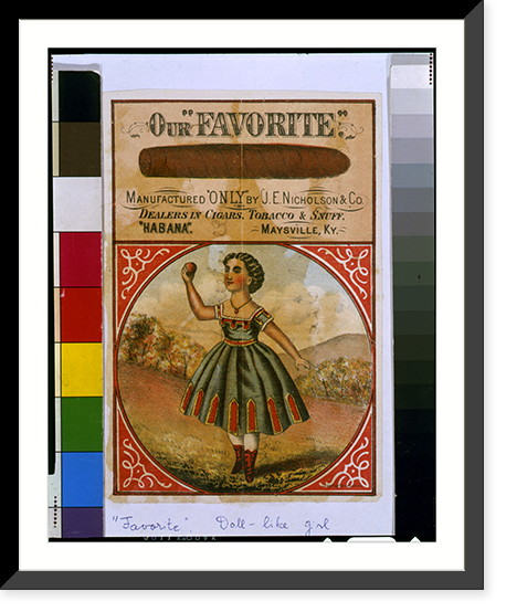 Our favorite". Manufactured "only" by J.E. Nicholson & Co.. Dealers in cigars, tobacco & snuff", Vintage Poster