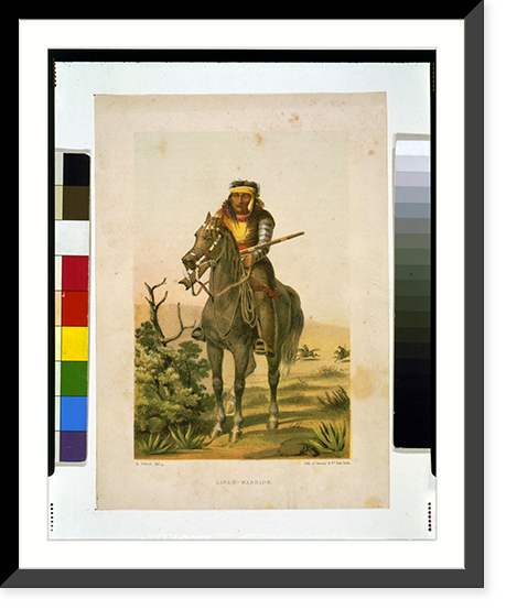 Lipan - warrior.A. Schott del. ; lith. of Sarony & Co., New York. Classic, Antique Print