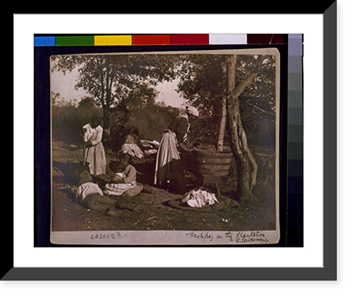 Historic Framed Print, Wash day on the plantation.R. Eickemeyer. - 2,  17-7/8" x 21-7/8"