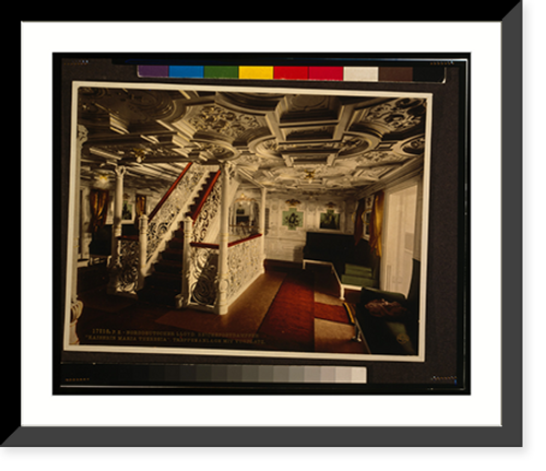 Historic Framed Print, Norddeutscher Lloyd. Reichspostdampfer Kaiserin Maria Theresia". Treppenanlage mit vorplatz.Detroit Publishing Co.",  17-7/8" x 21-7/8"