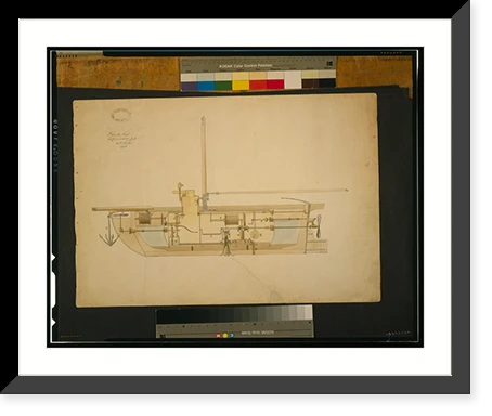 Submarine (Submarine Vessel, Submarine Bombs and Mode of Attack") for the United States government. Submarine vessel, longitudinal section", Historic Reproduction