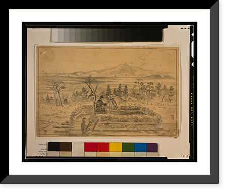 Signal officers watching the camps of Gen. Lee's army on the south side of the Rapidan River, from the signal station on Poney Mountain.E.F. - 2, Antique Poster