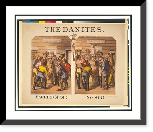 Historic Framed Print, The Danites.W.J. Morgan & Co. lith., Cleveland, O. - 2,  17-7/8" x 21-7/8"