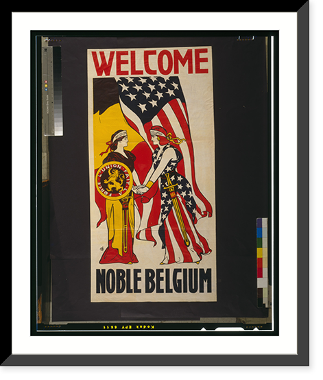 Historic Framed Print, Welcome noble Belgium,  17-7/8" x 21-7/8"