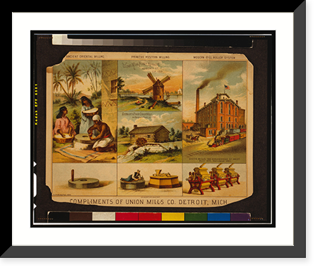 Compliments of Union Mills Co., Detroit, Mich. - 2 Classic, Antique Poster