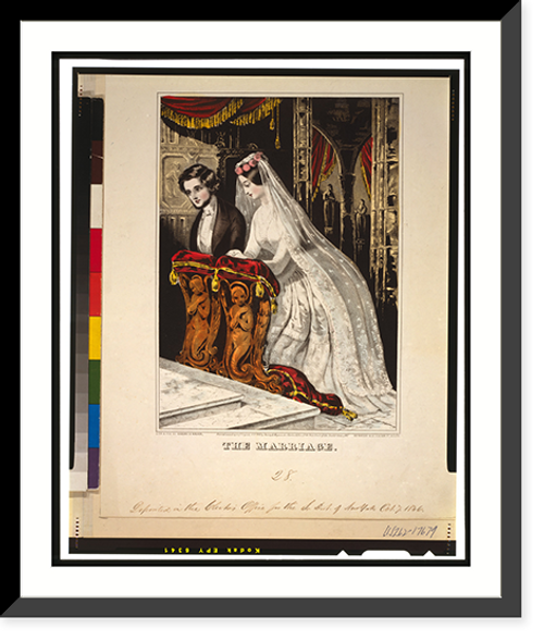 Historic Framed Print, The marriage.lith. & pub. by Sarony & Major. - 2,  17-7/8" x 21-7/8"