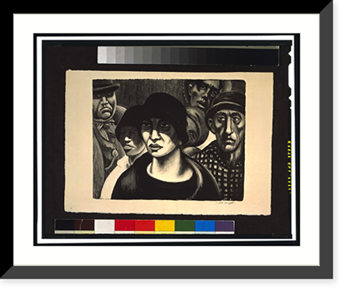 Historic Framed Print, [In the crowd].Mabel Dwight.,  17-7/8" x 21-7/8"