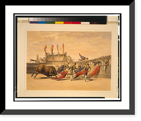 Chulos playing the bull.Lake Price, Antique Wall Art