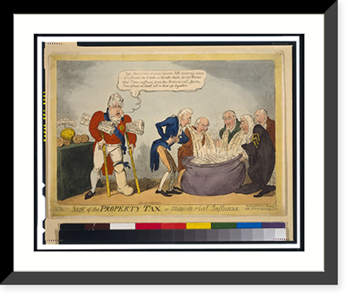 Historic Framed Print, Sick of the property tax or ministerial influnza (sic),  17-7/8" x 21-7/8"