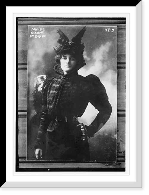 Historic Framed Print, Maude Gonne McBride, three-quarters standing,  17-7/8" x 21-7/8"