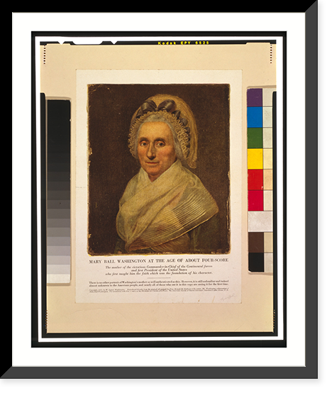 Mary Ball Washington at the age of about four-score Classic, Vintage Wall Art