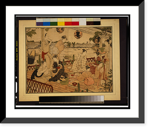 Historic Framed Print, Shikian yu&#x0304;kyo&#x0304;,  17-7/8" x 21-7/8"