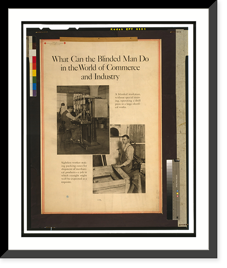 What can the blinded man do in the world of commerce and industry, Antique Wall Art