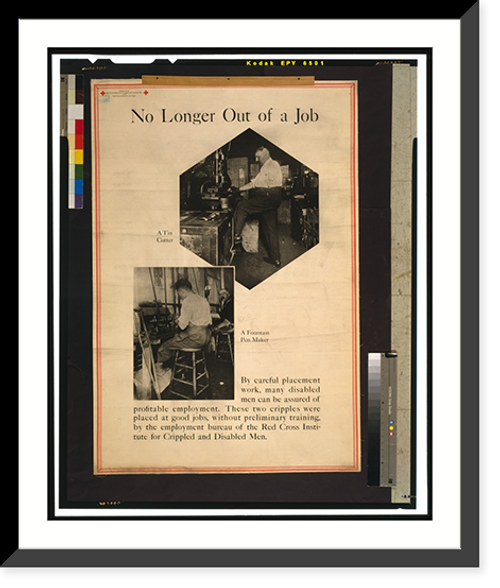 Historic Framed Print, No longer out of a job,  17-7/8" x 21-7/8"
