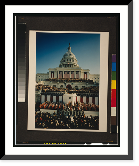 Chief Justice William Rehnquist administering the oath of office to Bill Clinton on the west front of the U.S. Capitol, January 20, 1993, Historic Print