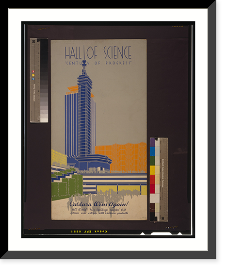 Hall of science. Century of progress Valdura wins again! All world's fair buildings painted both interior and exterior with Valdura products.W.L. Stensgaard & Associates, Inc. Vintage Wall Art Prin