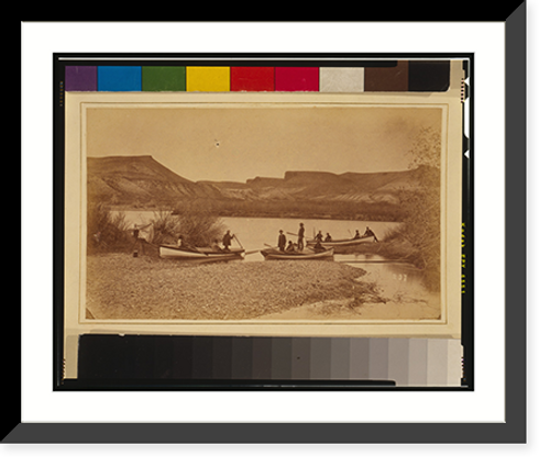 Historic Framed Print, Before the start at Green River City, Wyoming - 2,  17-7/8" x 21-7/8"