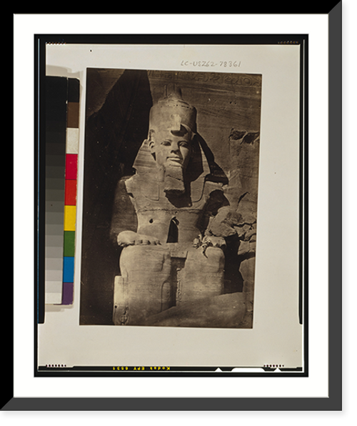 Historic Framed Print, Colossel figure at Abou Simbel, Nubia.Frith. - 2,  17-7/8" x 21-7/8"