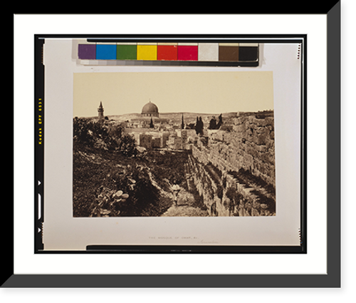 Historic Framed Print, The Mosque of Omar, &c., Jerusalem.Frith. - 2,  17-7/8" x 21-7/8"