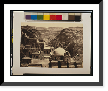 Historic Framed Print, Convent of Mar-Saba.Frith.,  17-7/8" x 21-7/8"