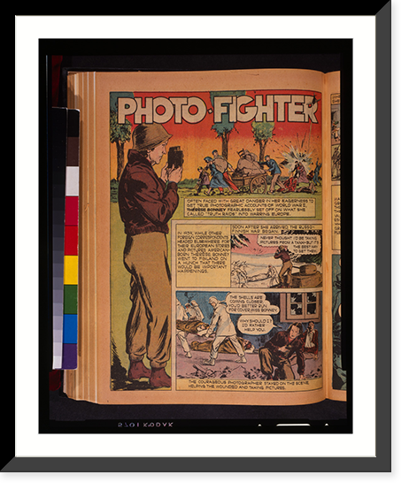 Historic Framed Print, True comics Photo-fighter.,  17-7/8" x 21-7/8"