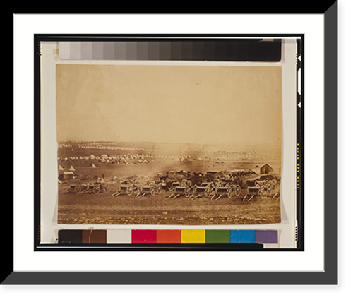 Historic Framed Print, Panorama of the Plateau of Sebastopol in eleven parts (1855) - 3,  17-7/8" x 21-7/8"