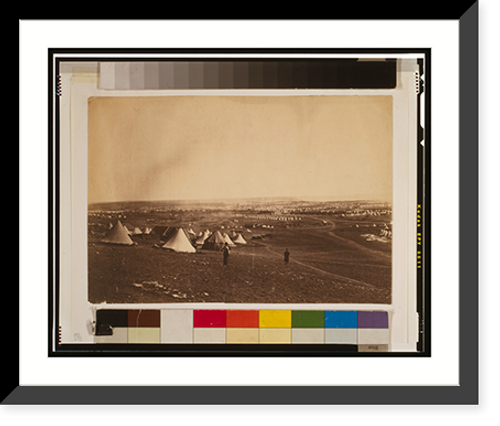 Historic Framed Print, Panorama of the Plateau of Sebastopol in eleven parts (1855) - 4,  17-7/8" x 21-7/8"