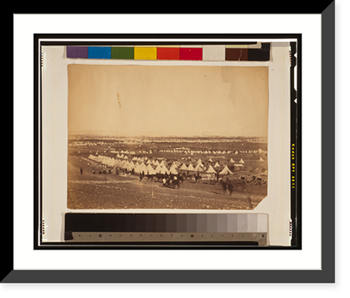 Historic Framed Print, Panorama of the Plateau of Sebastopol in eleven parts (1855)Allied camp on plateau before Sebastopol,  17-7/8" x 21-7/8"