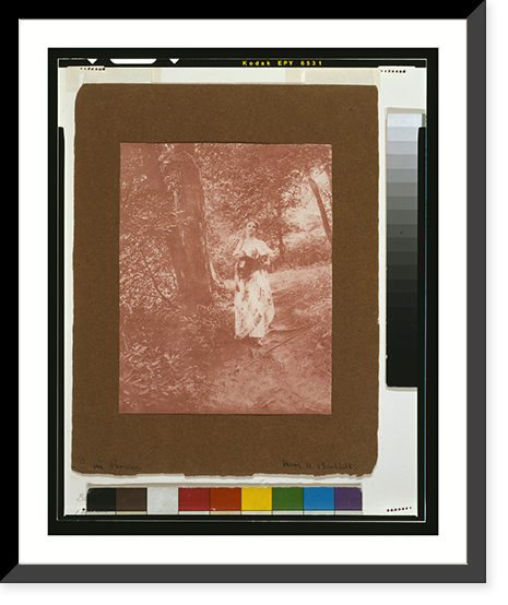 Woman on path in the woods.Mary A. Bartlett. - 3, Historic Reproduction