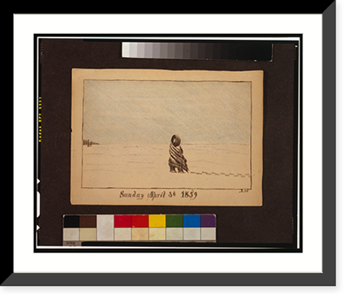 Historic Framed Print, Sunday April 3d 1859 - 2,  17-7/8" x 21-7/8"