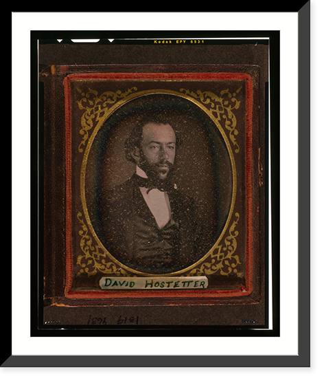 Unidentified man, possibly David Hostetter, head-and-shoulders portrait, facing right Classic, Historic Reproduction