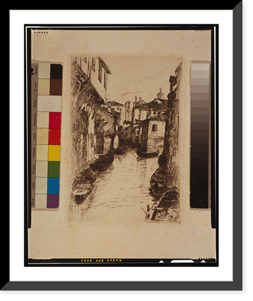 Historic Framed Print, A canal in Venice.Otto.,  17-7/8" x 21-7/8"