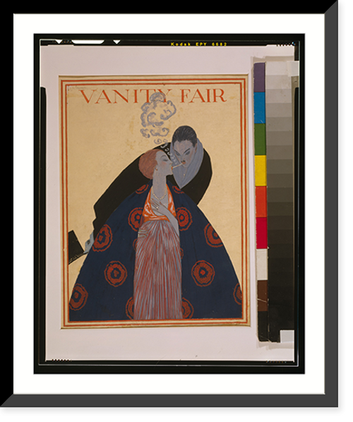 Historic Framed Print, Couple lighting cigarettes - 2,  17-7/8" x 21-7/8"