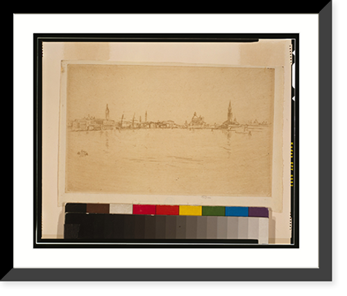 Historic Framed Print, [La Salute - dawn].[butterfly monogram].,  17-7/8" x 21-7/8"